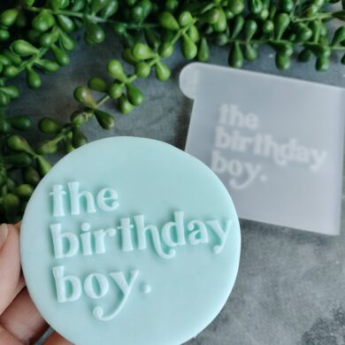 The Birthday Boy Fondant Cookie Stamp with Raised Detail