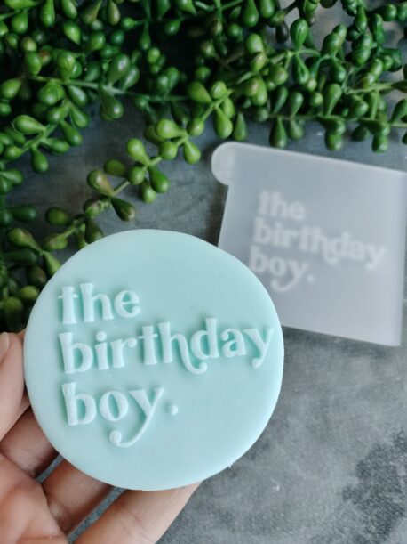 The Birthday Boy Fondant Cookie Stamp with Raised Detail