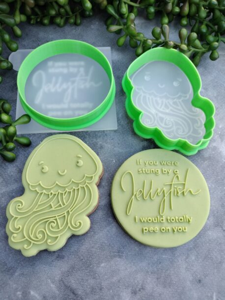 If you were stung by a Jellyfish I would totally pee on you Cookie Stamp Set with Raised Detail Valentines Love