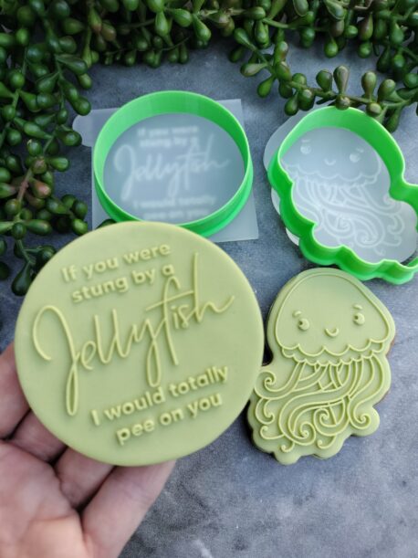 If you were stung by a Jellyfish I would totally pee on you Cookie Stamp Set with Raised Detail Valentines Love