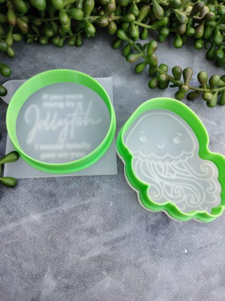 If you were stung by a Jellyfish I would totally pee on you Cookie Stamp Set with Raised Detail Valentines Love