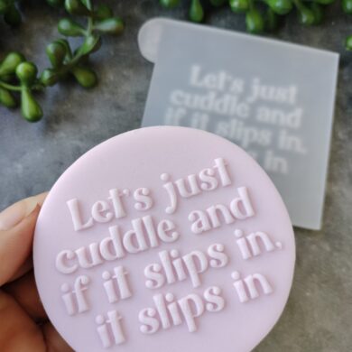 Let's Just Cuddle Fondant Cookie Stamp with Raised Detail