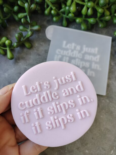 Let's Just Cuddle Fondant Cookie Stamp with Raised Detail