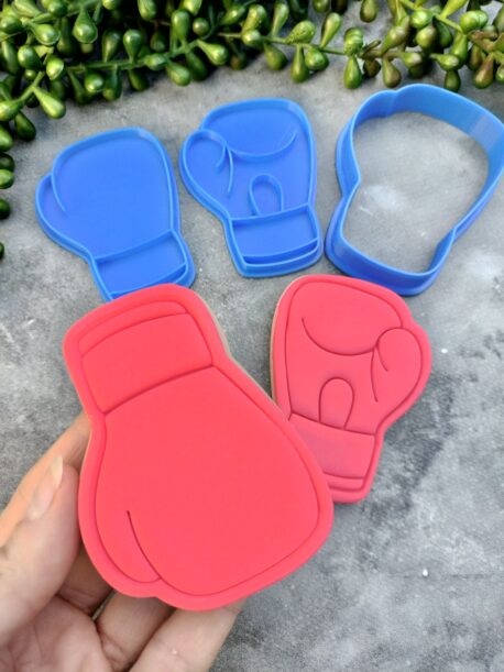 Boxing Glove Cookie Cutter and Fondant Stamp