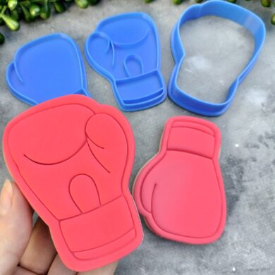 Boxing Glove Cookie Cutter and Fondant Stamp