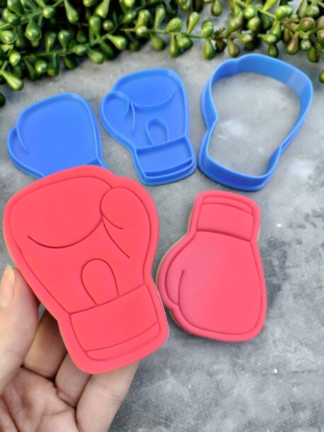 Boxing Glove Cookie Cutter and Fondant Stamp