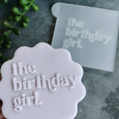 The Birthday Girl Fondant Cookie Stamp with Raised Detail