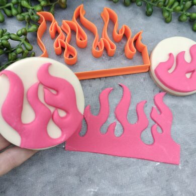 Flame Cookie Cutter for Fondant Cookie