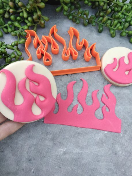 Flame Cookie Cutter for Fondant Cookie